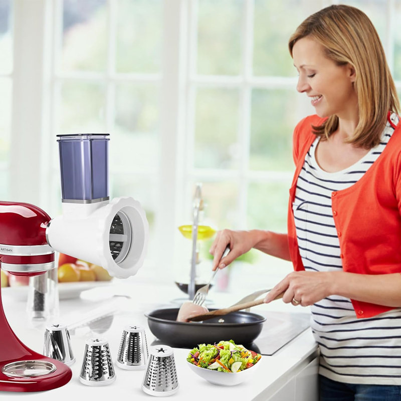 Accessoires pour râpe à râpe à fromage pour tous les mélangeurs sur socle KitchenAid, accessoires pour trancheuse à salade