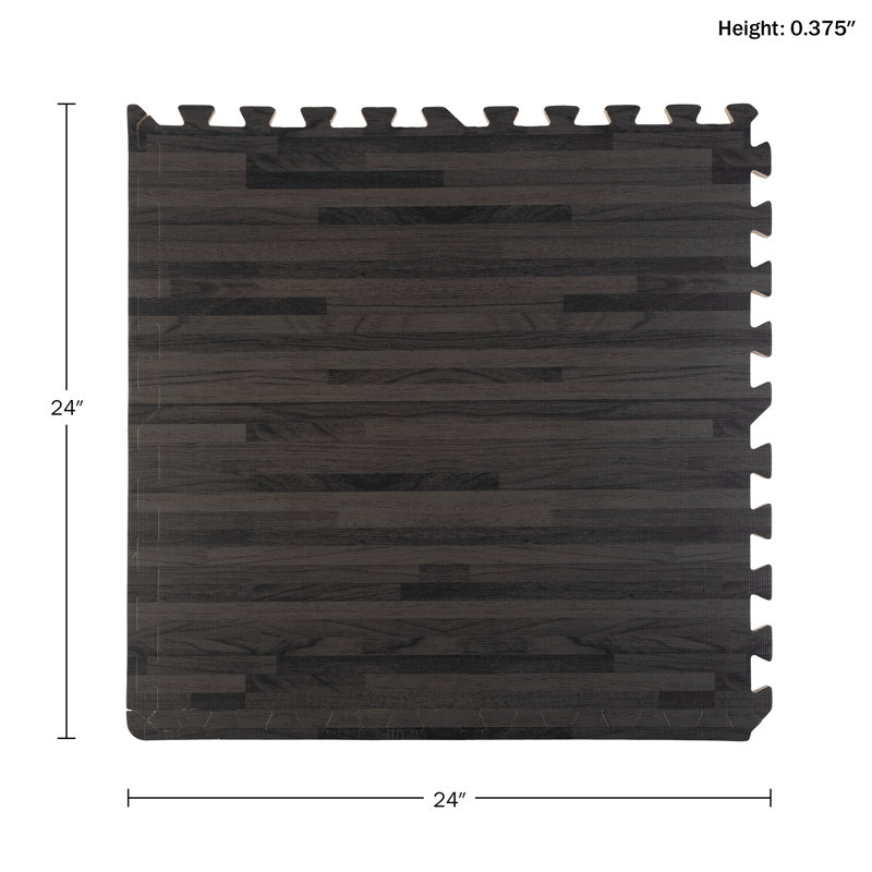 Carreaux de sol en mousse Stalwart, Noir