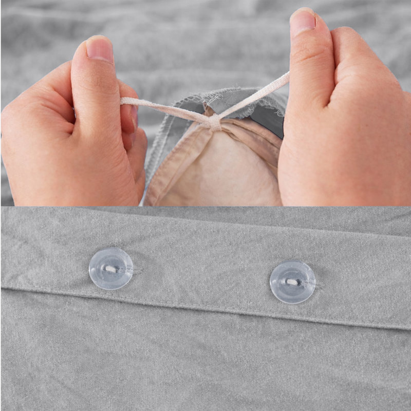 Ultra-Soft Microfiber Plain Duvet Cover Set with Matching Pillowcases - Everyday Bedding, Silver