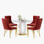 Ensemble de table de salle à manger haute brillance ronde avec 4 chaises de salle à manger en velours-1212418343-1212418337