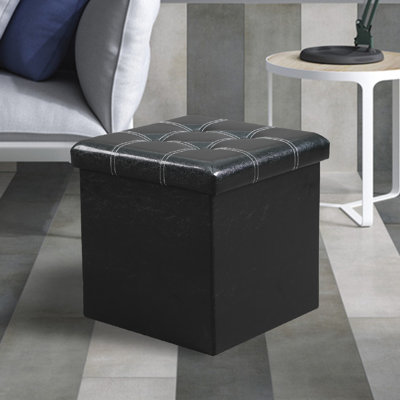 Repose-pieds rangement pliant touffeté Alauda