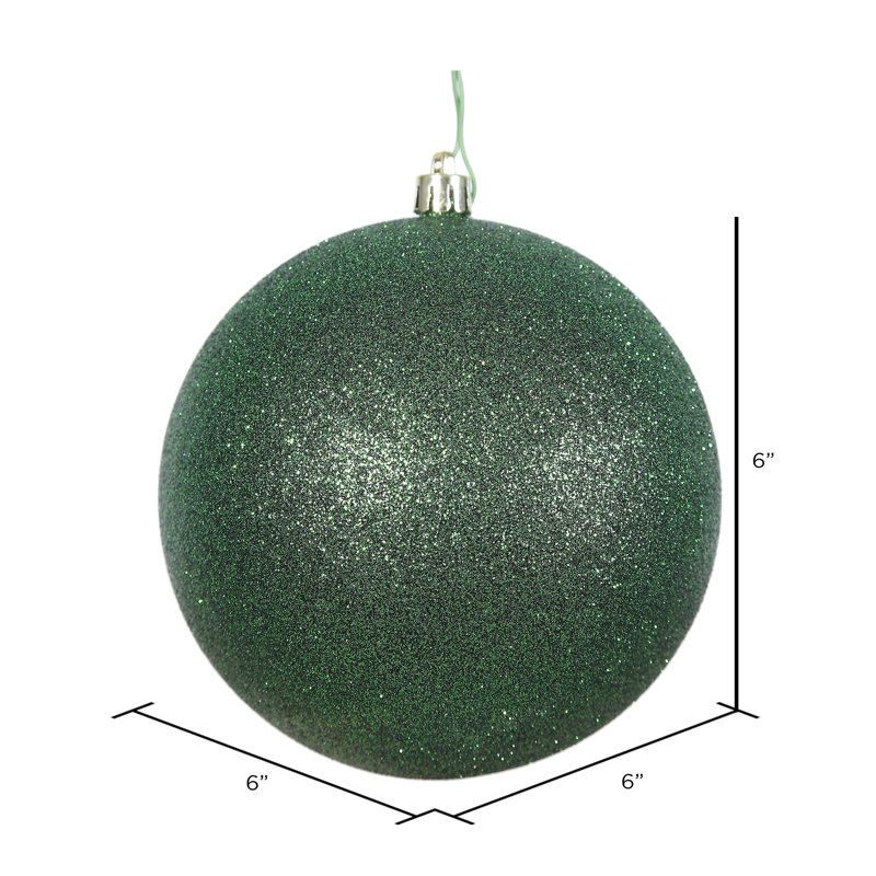 Ornement boule des Fêtes, 6'' H x 6'' W x 6'' D, Émeraude, 4