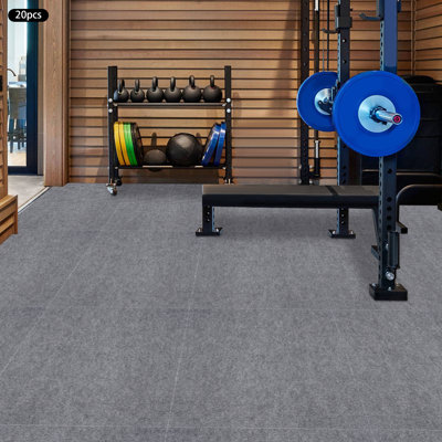 20-Pack Self-Adhesive Carpet Tiles 24x24 Inch Square