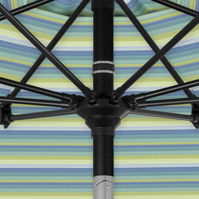 Parasol de marché 108 po Roshawna, Sunbrella® bord de mer Séville rayé