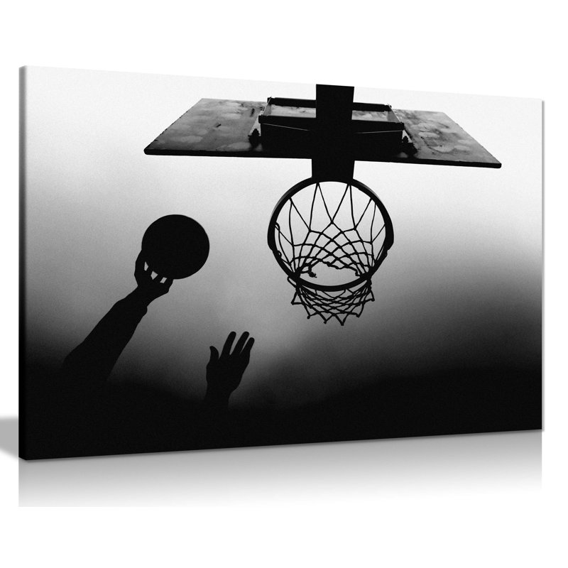 Basketball Player Dunk - Wrapped Canvas Print, 20cm H x 31cm W