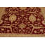 Tapis rouge rouille en laine noué à la main de conception unique 9 pi x 11 pi 10 po Fevzie