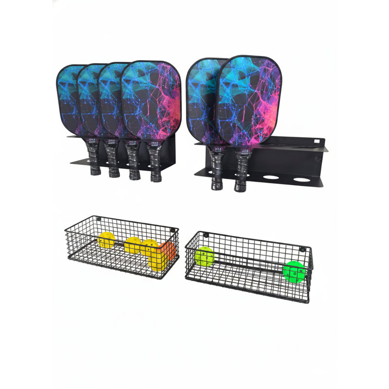 2-Piece Pickleball Paddel Holder Rack