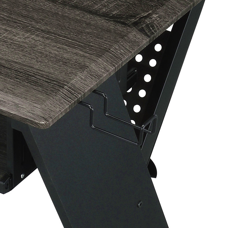 Black Music Desk With Keyboard Tray