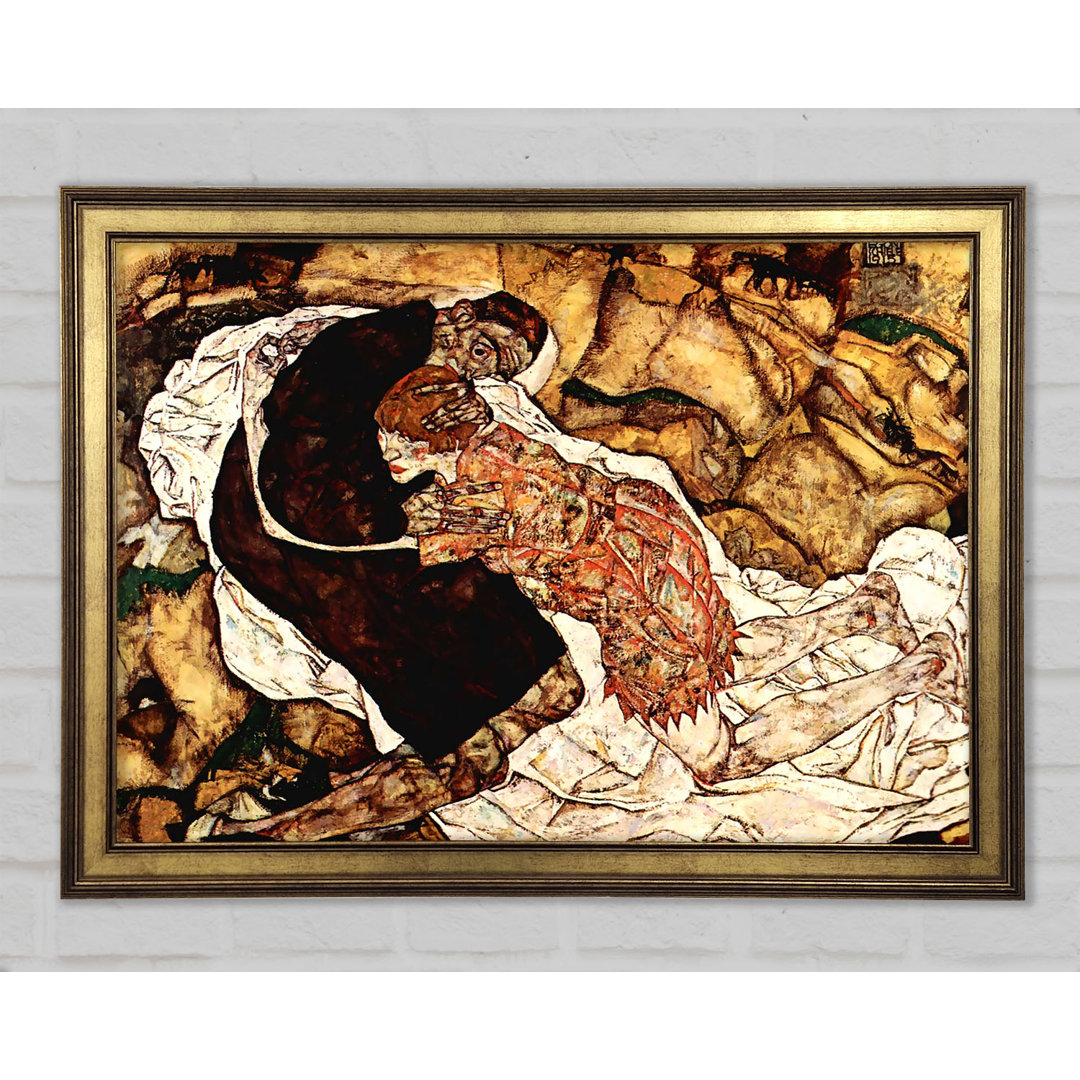 Der Tod und die Frau von Schiele - Drucken