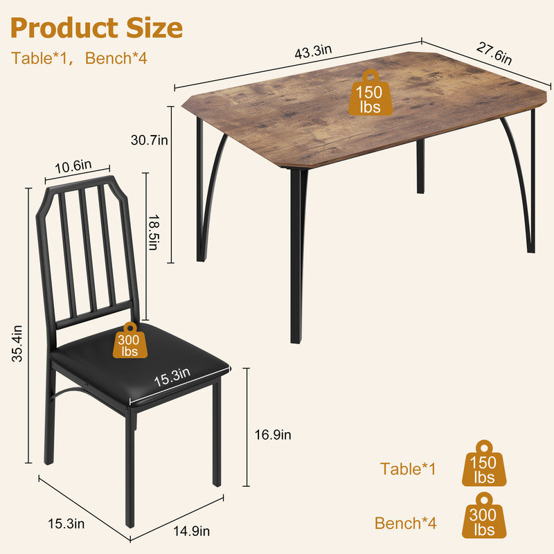 4 - Person Dining Set