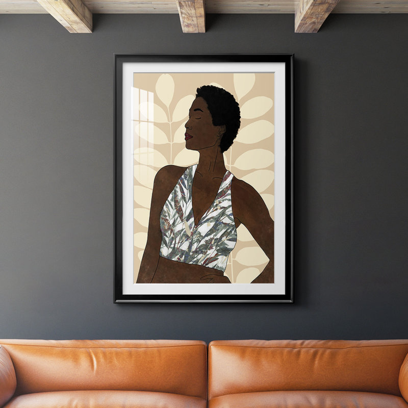«Ethnic Beauty I» par - Impression sur, H 42,5 po x l 30,5 po x P 1 po, Cadre noir