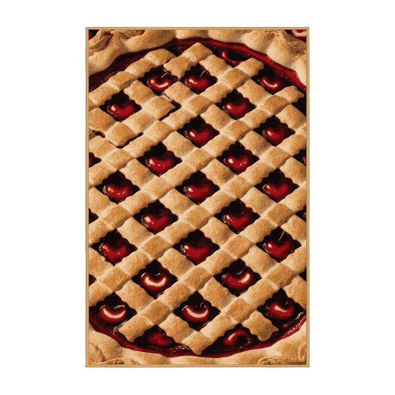  Tapis lavable à tarte aux cerises, Rectangle 4pi x 6 pi