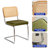Tristen Rattan and Fabric Upholstered Dining Chairs-124083191-124083193