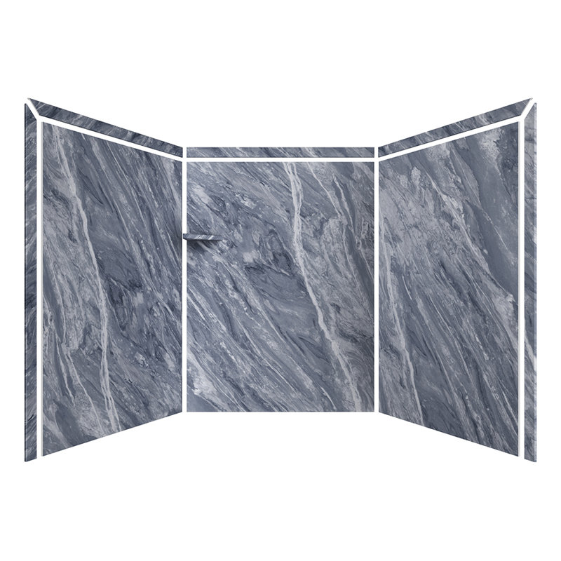 FlexStone Adaptable 60"W x 60"D x 80"H Alcove Shower Surround in Beaumont, Beaumont