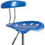 Vibrant Chrome Drafting Stool with Tractor Seat-950771682