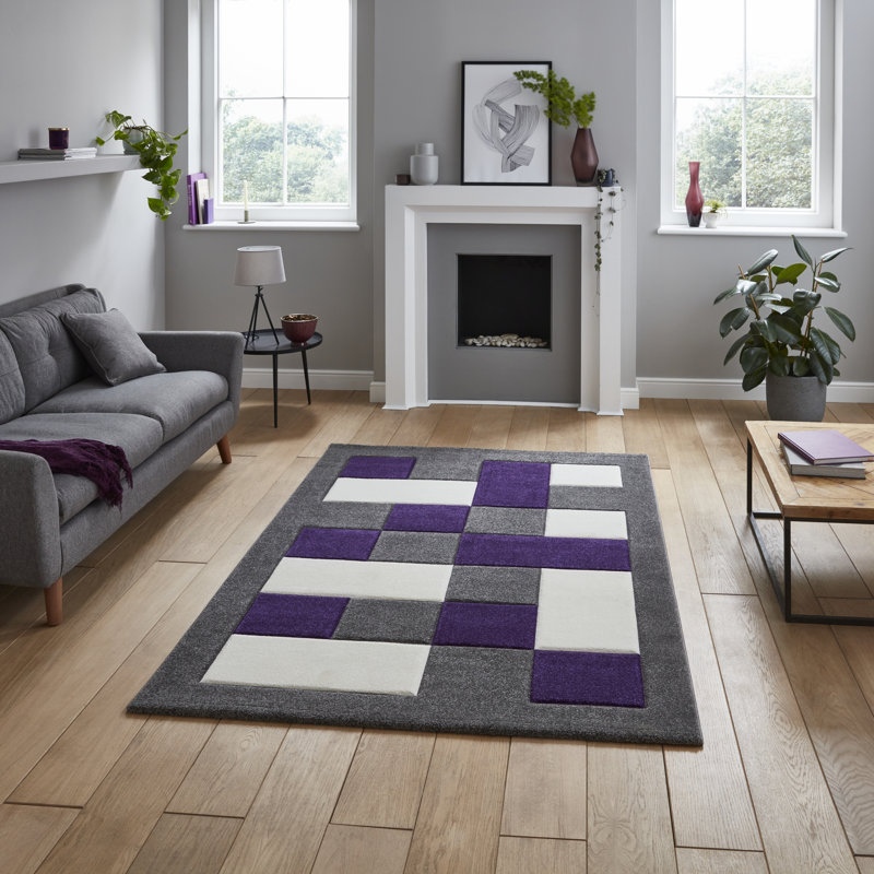 Brooklyn area rug Machine Woven Grey/Purple, Rectangle 60 x 120cm