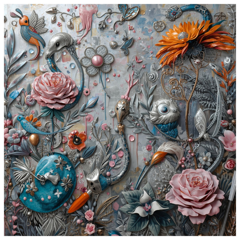 Floral Birds Fantasy Comforter, Twin Extra Long