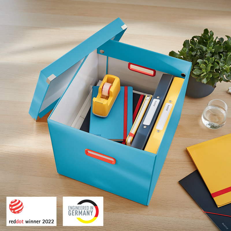 Cosy Metal Storage Bin, Blue