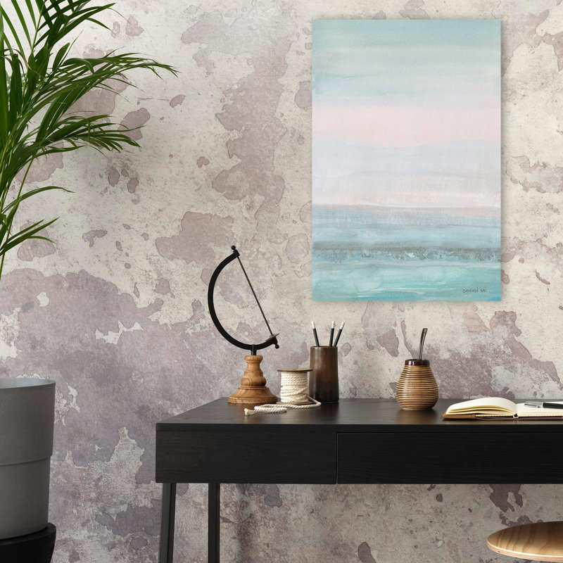Paysage marin contemporain et côtier de rêve, H 24 po x l 16 po