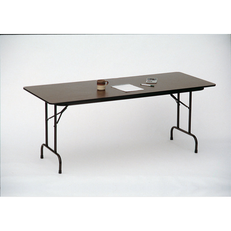 Table Pliante Rectangulaire, H 29 po x L 96 po x l 18 po, Noir