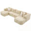 Canapé modulaire modulaire avec deux repose-pieds mobiles-1957507635