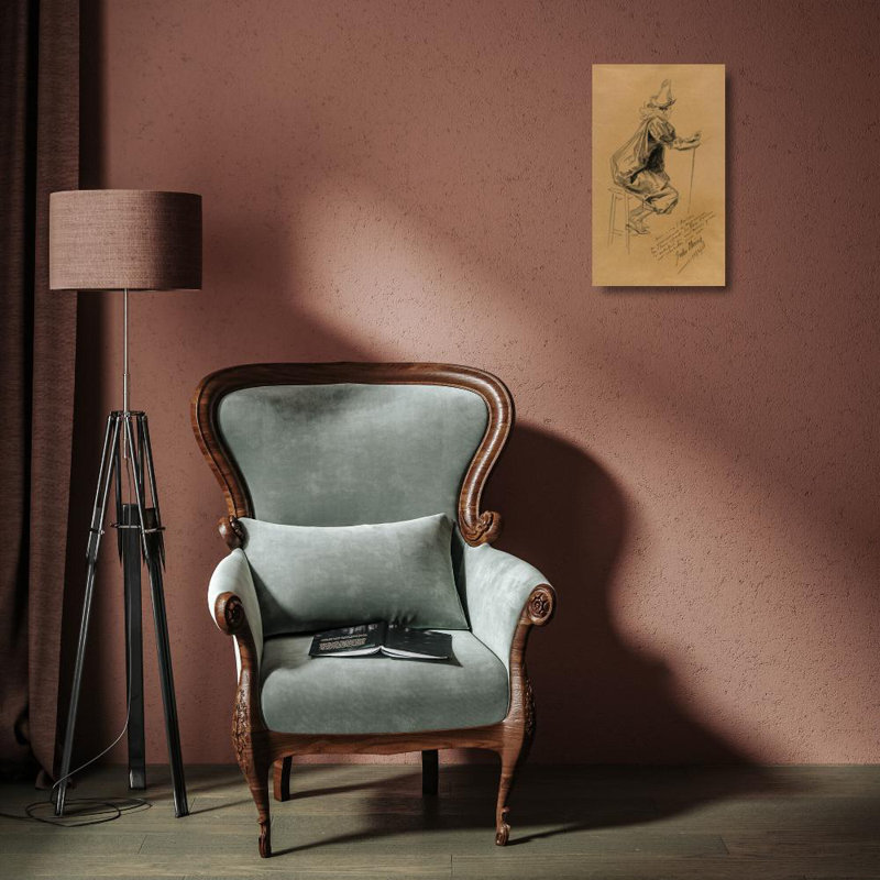 "Le clown" par Jules Chéret - Art mural sur toile tendue avec châssis, H 18 po x l 14 po