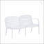 Causeuse d'extérieur en PP Luna, structure blanche avec conception durable et coussins confortables pour une utilisation toute l'année-1160229604