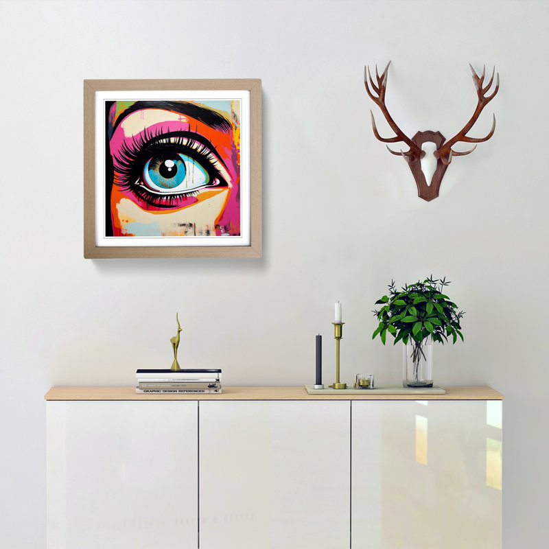 Single Picture Frame Print on Wood, Oak