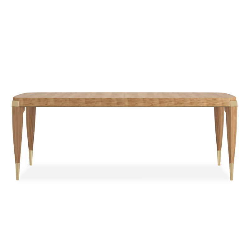 Caracole Classic Extendable Solid Wood Base Dining Table, Sealskin