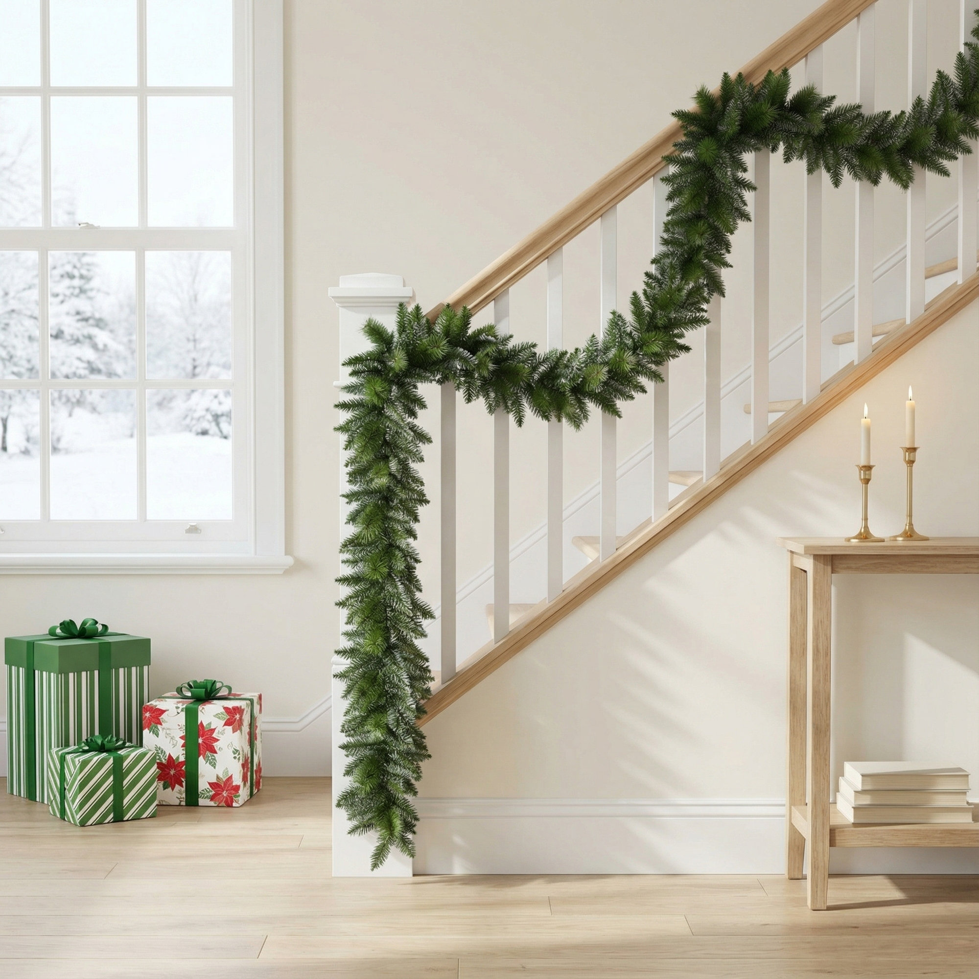 Angelus 2-Piece Faux Spruce Indoor/Outdoor Home Décor