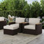 Repose-pieds en osier avec coussin Mcclaskey-285019656