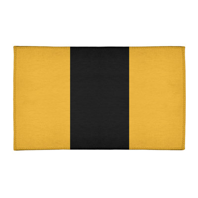 Tapis doré/noir rayé