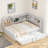 Metal Full Size Daybed With Trundle, Storage Cabinets And Usb Ports-1991773619