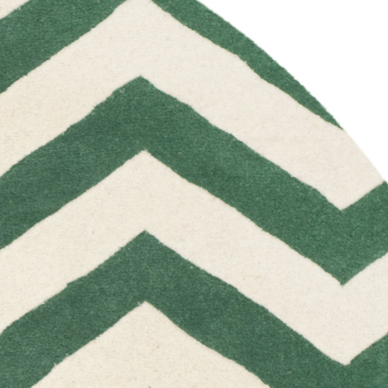 Crumbley Chevron Wool Hand Woven Area Rug, Rectangle 61 x 91 cm
