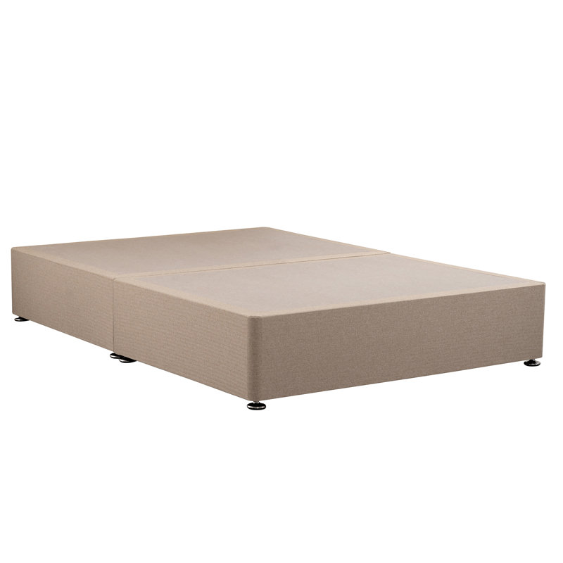 Kaliope Bed, Small Double (4'), Non Storage Divan Base, Tweed Natural
