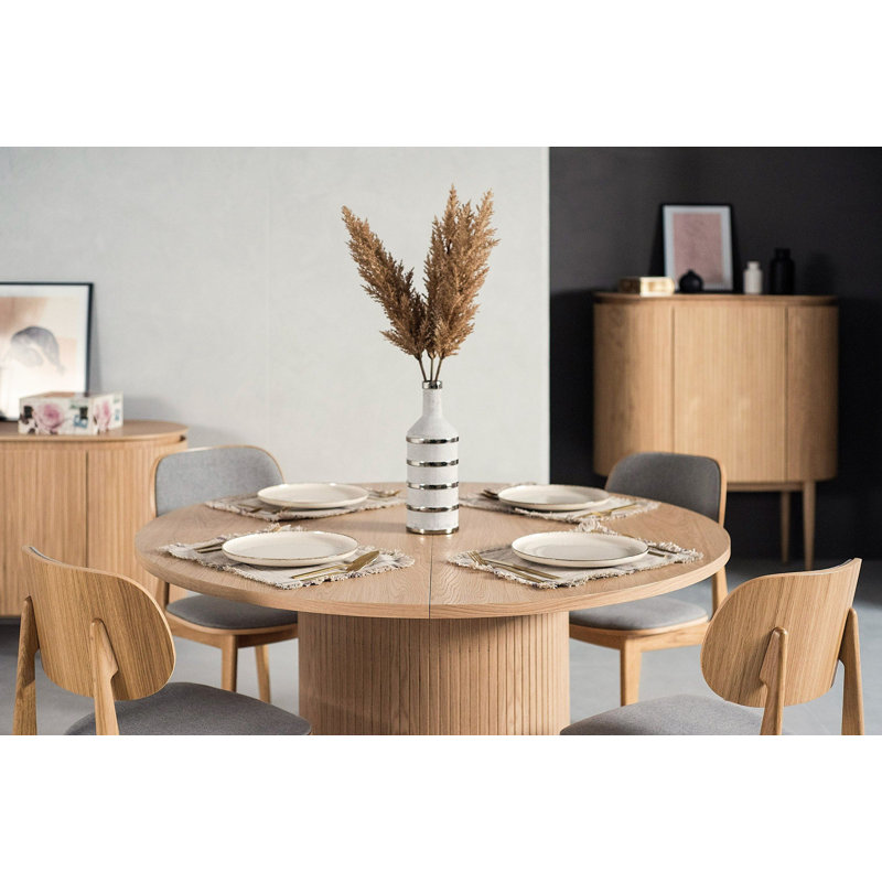 Giverny Extendable Dining Table, Natural Oak