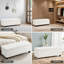 Banc de rangement à couvercle rabattable en lin 51 po-1348039239