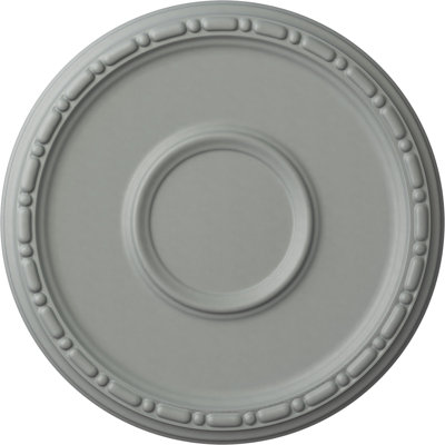 Endurathane Medea Ceiling Medallion, 16 1/2"OD x 1 1/2"P (Fits Canopies up to 5 1/2"), Factory Primed