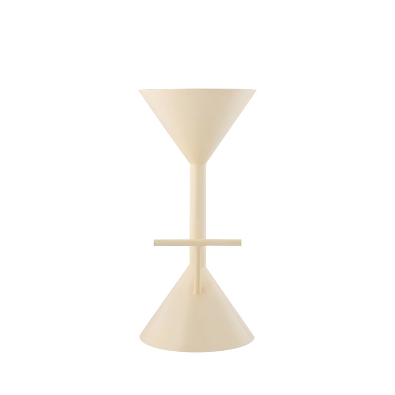 Bodrul Counter Stool with Metal Frame, Almond