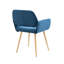 Chaise rembourrée en velours à dossier ouvert-1615215099