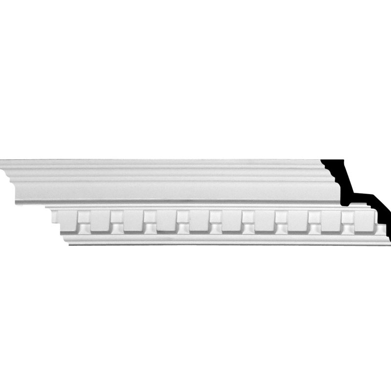 White Urethane Dentil Crown Moulding 94.5" Length