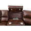 Faux Leather Power Reclining Curved Sectional Symmetrical