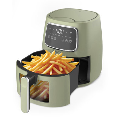 Kitchen Elite 5.5 Qt Digital Air Fryer, Countertop Cooker w/ LED Screen, Green