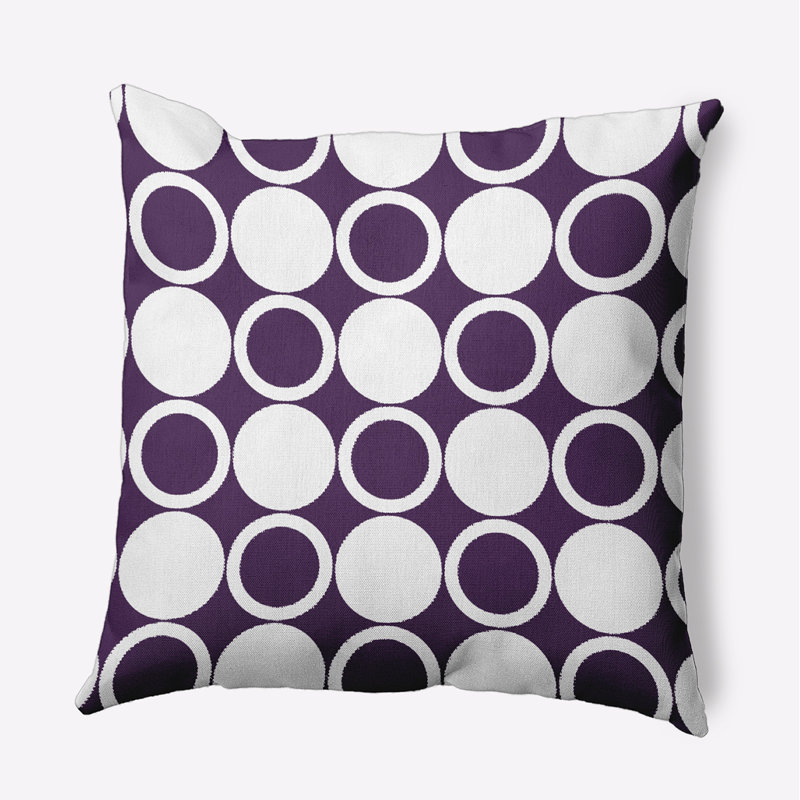 Cuban Flare Geometric Outdoor Reversible Throw Pillow, Purple, 18" x 18"