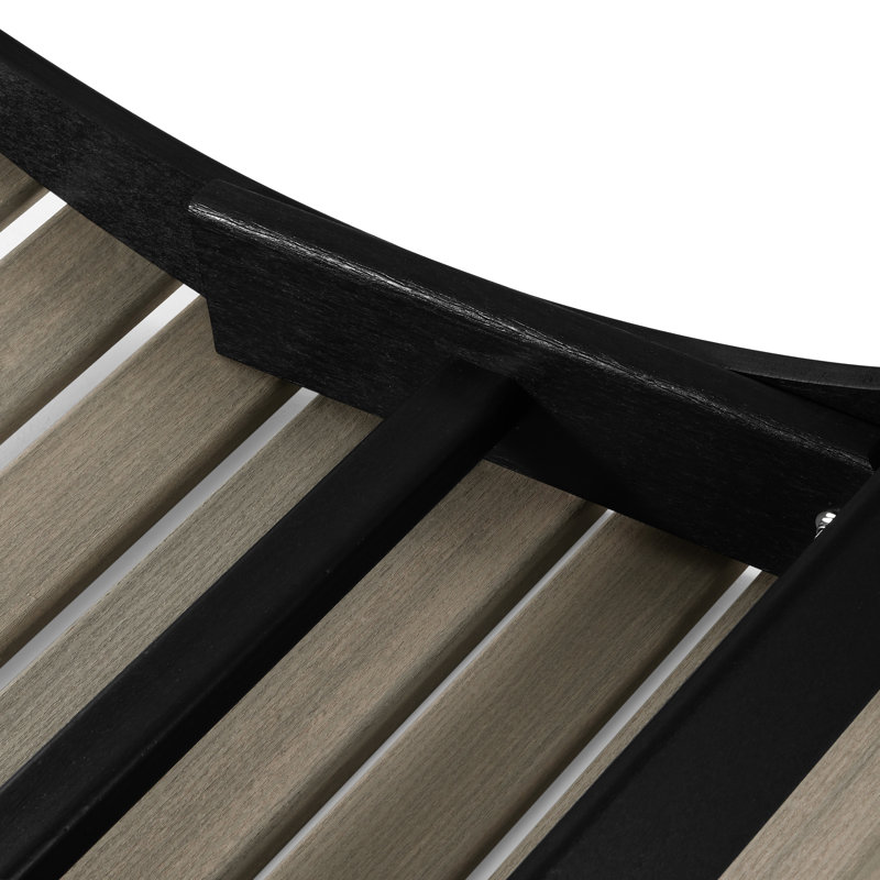 Repose-pieds Adirondack, noir, Noir/gris