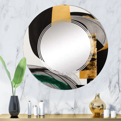 Quayla Modern Green Art Deco II - Miroir mural moderne transitionnel