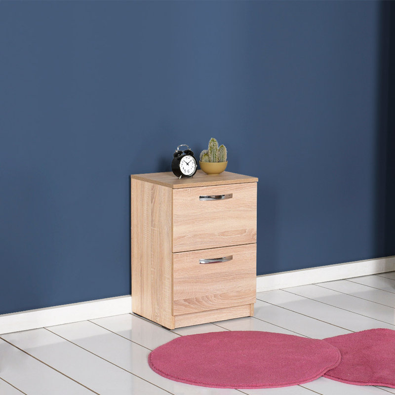 Stellert 2 Drawer Bedside Table