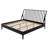 Spindle Platform King Bed With 46.5" Tall Headboard, Bohemian Bed Frame With Wooden Slats And Metal Support, Mid-Century Modern Style,No Box Spring Needed-255645604-255645627