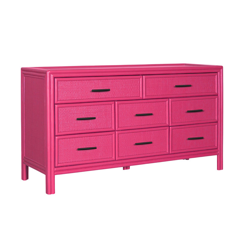 Aruba 8 - Drawer Dresser, Hot Pink