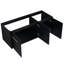 Meuble-lavabo mural noir de 48 po de style contemporain avec contreplaqué et rangement pratique